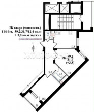 Продажа 2-комнатной квартиры, Воронеж, Московский проспект, д.142у, Воронежская область