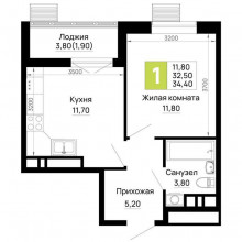 Продажа квартиры в новостройке, п городского типа Яблоновский, Тургеневское ш. ул, 1, республика Адыгея