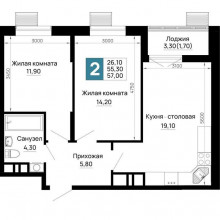 Продажа квартиры в новостройке, п городского типа Яблоновский, Тургеневское ш. ул, 1, республика Адыгея