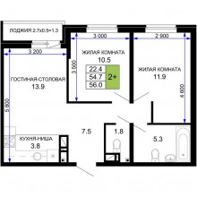 Продажа квартиры в новостройке, Краснодар, им. лётчика Позднякова ул., Д.2ТРА, Краснодарский край