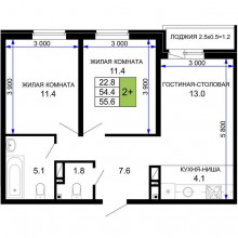 Продажа квартиры в новостройке, Краснодар, им. лётчика Позднякова ул., Д.2ТРА, Краснодарский край
