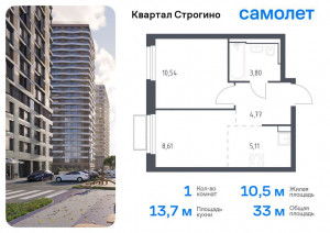 Продажа квартиры в новостройке, Красногорск г, жилой комплекс Квартал Строгино, к2, Московская область